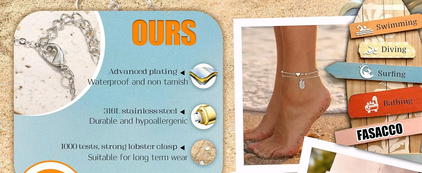 Layered Anklet Set — product information 4