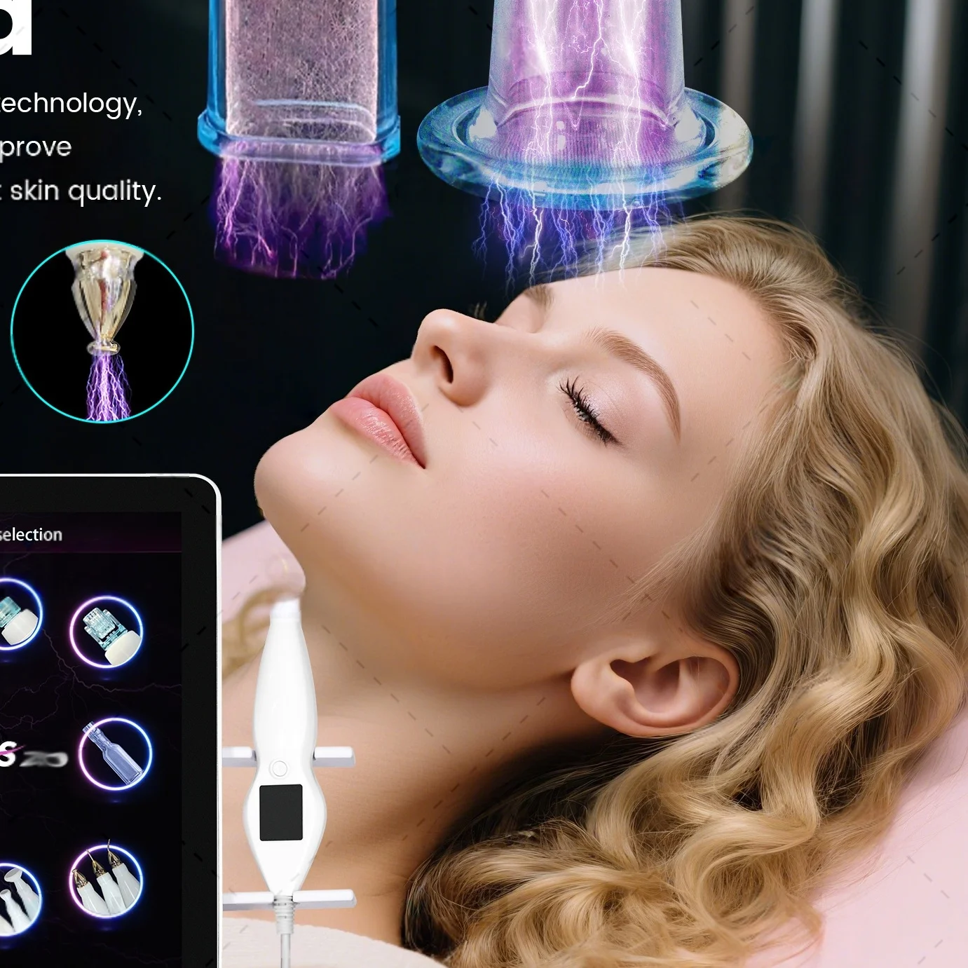 Nueva Máquina de Belleza Plasma 8 en 1: Frío/Calor, Ozono, Microdermoabrasión con Punta de Diamante, Lifting y Rejuvenecimiento Cutáneo