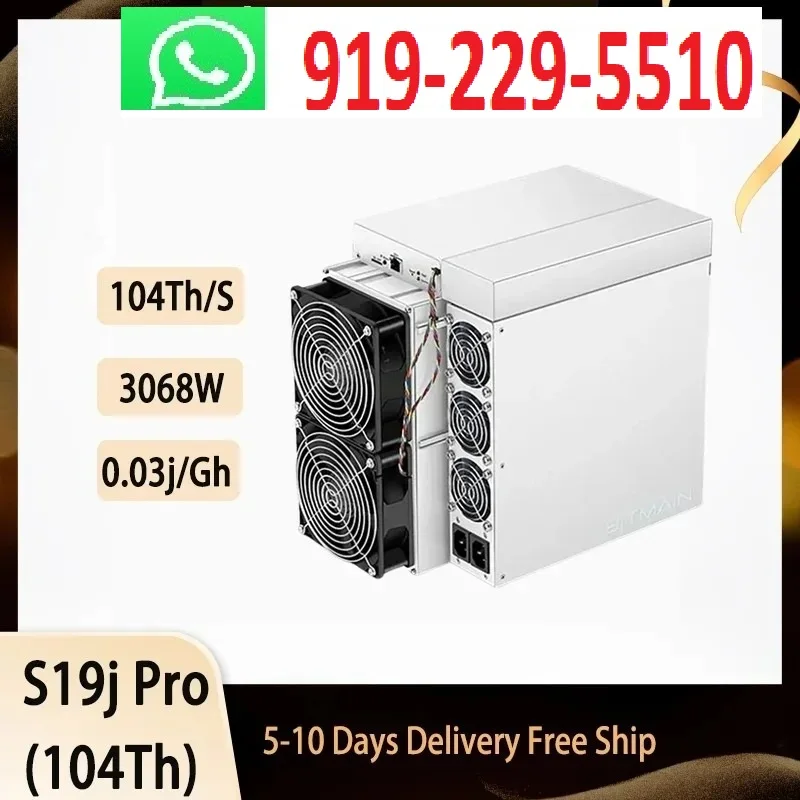 

BEST DEALS BUY 5 GET 3 FREE NEW BITMAIN ANTMINER S19J Pro- 100Th/s ASIC MINER