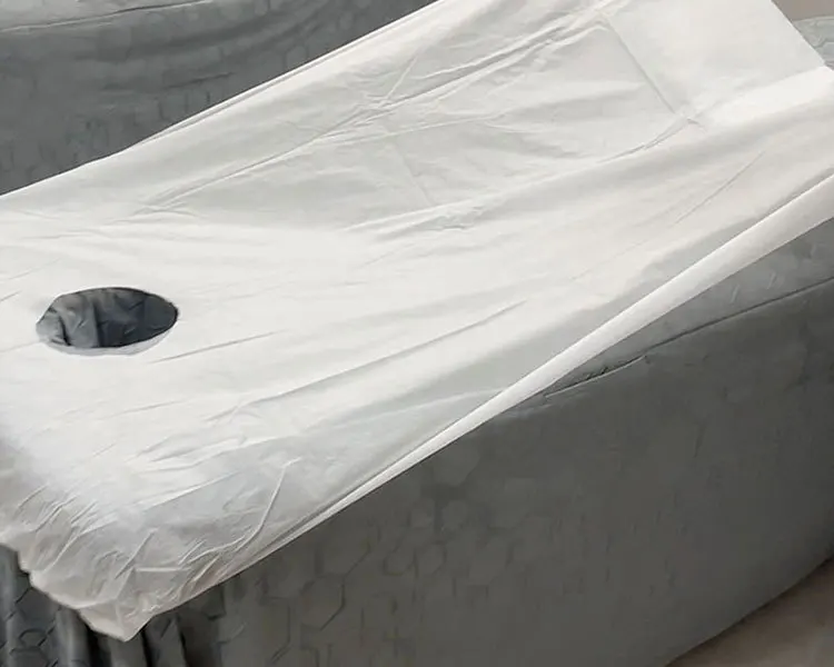 Sábanas elásticas desechables de 100x215cm, telas no tejidas, funda de colchón transpirable, ropa de cama Spas para saló