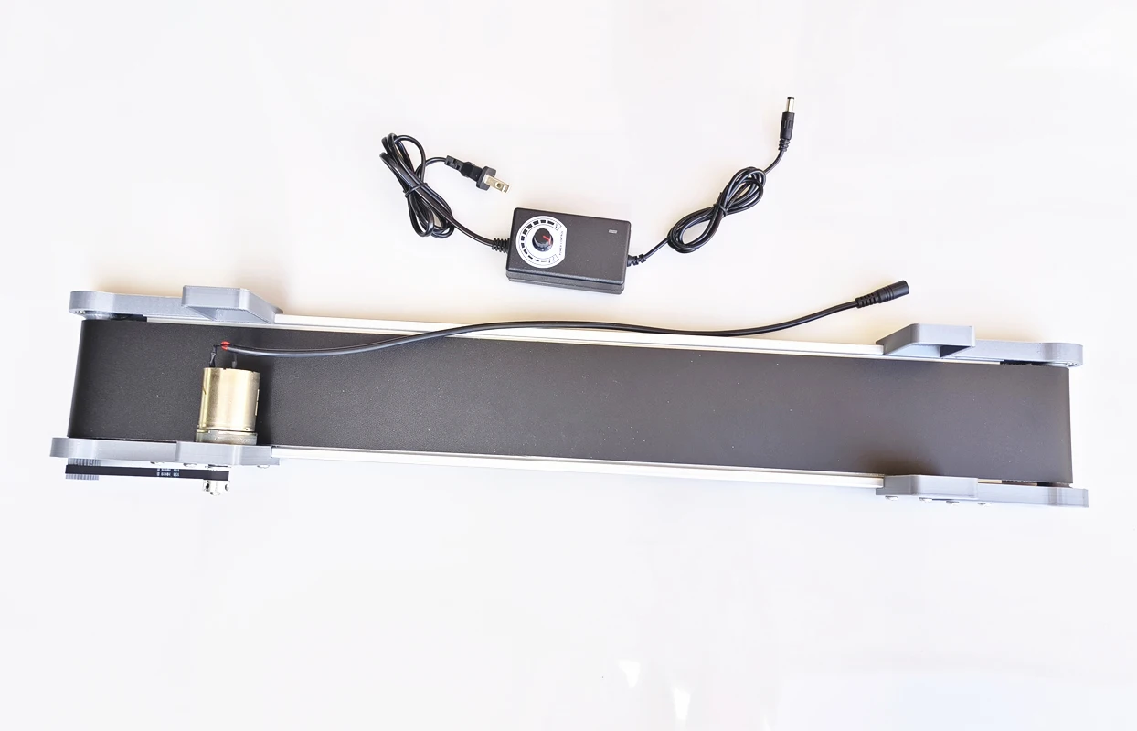 Ceinture transporteuse électrique, 100x700mm, 12V, 116 tr/min, modèle d'ascenseur, expérience de friction scientifique populaire pour les étudiants