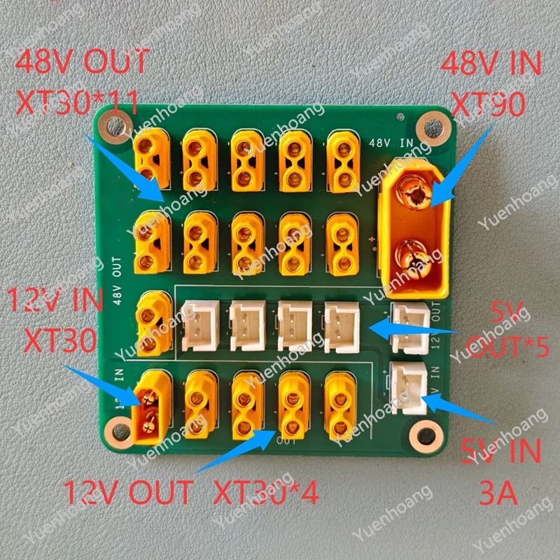 1개, 48V/12V/5V 전원 분배 보드, XT90  - Drone Battery High Voltage 리뷰 및 가격