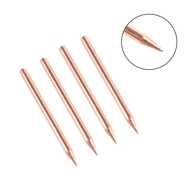 2pcs 18650 Hand-held Spot Welder Small Lithium Battery Point Welding Pen Aluminum Oxide Copper Spot-welding Needle Electrode Tip