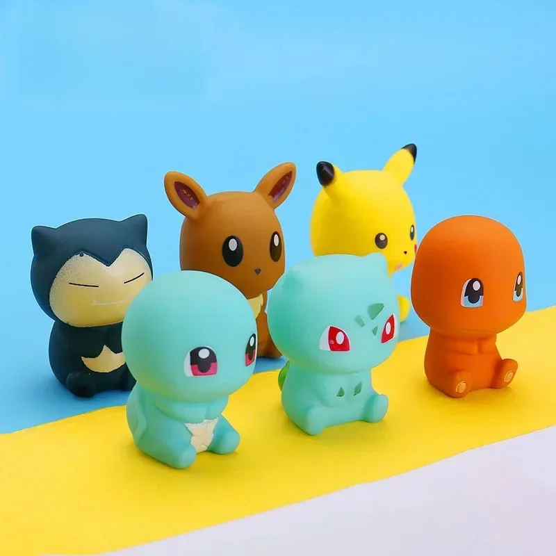 6 stks Pokemon Pikachu Figuren Badkamer Bad Douche Baby Kinderen Spelen Water Badspeelgoed Kinderen Beregening Douche Decompressie Speelgoed - afbeelding 2