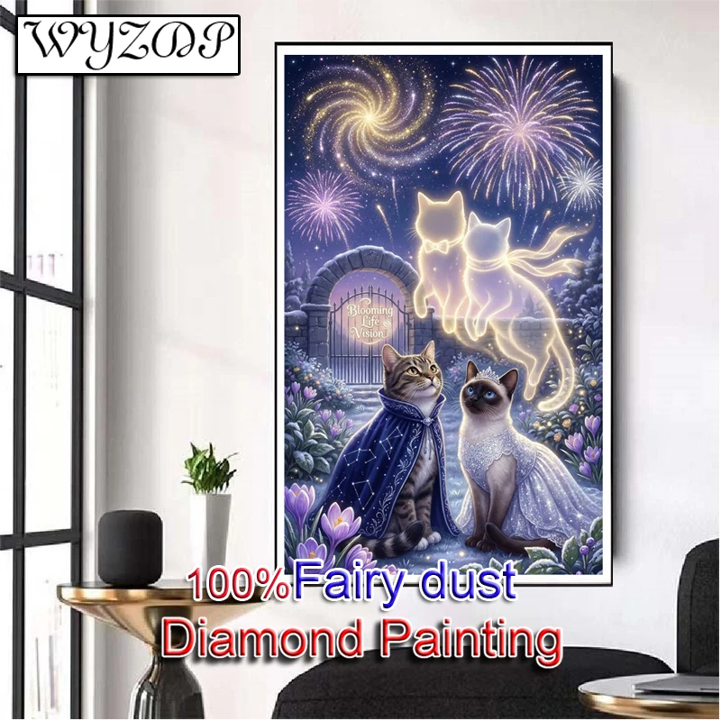 

Набор для алмазной вышивки «Кошка»: 100% Алмазная мозаика «Волшебная пыль», квадратная вышивка, алмазная живопись, полная вышивка крестом, декор из кристаллов