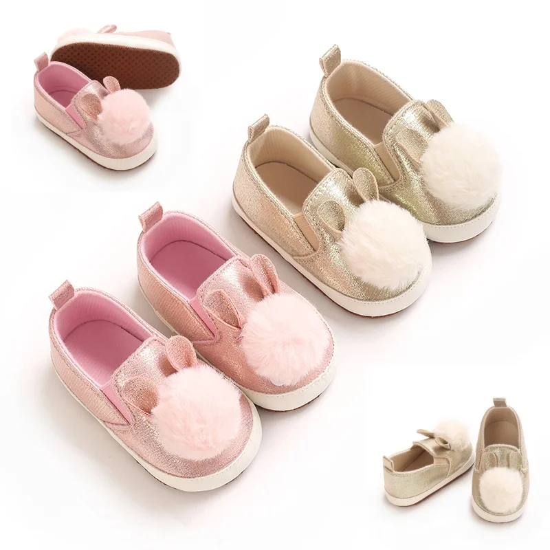 

Cute Spring and Autumn 0-18M Baby Girl Shoes Cute Ball Decoration Soft Bottom Comfortable Toddler Shoes