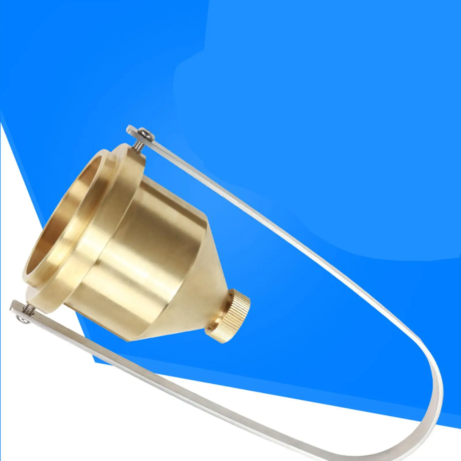 كوب لزوجة طلاء سطح المكتب خفيف الوزن وقوي كوب واحد نحاسي احترافي قوي لاختبار اللزوجة # 4 كوب لزوجة 100 مل #2