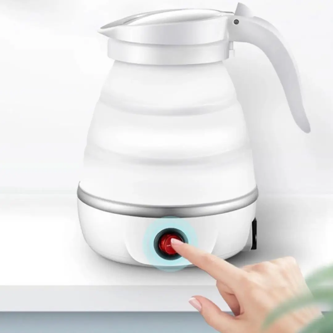 Foldable Portable Mini Kettle with Silicone Compression, Household Electric Kettle, Portable Water Heater