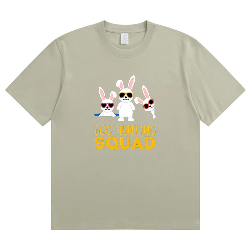 Summer New Rabbits Egg Hunting Squad Fashion Sports Women's T-Shirt Harajuku Graphic Clothing Women's Top,Drop Ship