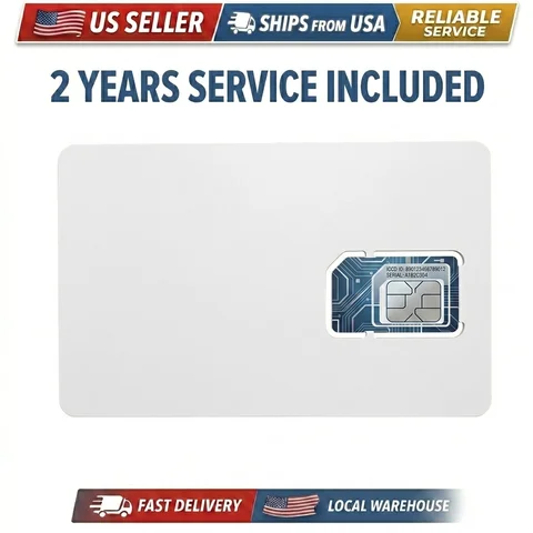 4G LTE IoT SIM Card for GPS Tracker-2 Year Service Included No Monthly Fee M2M Data SIM for Car Pet Child Tracking US Seller