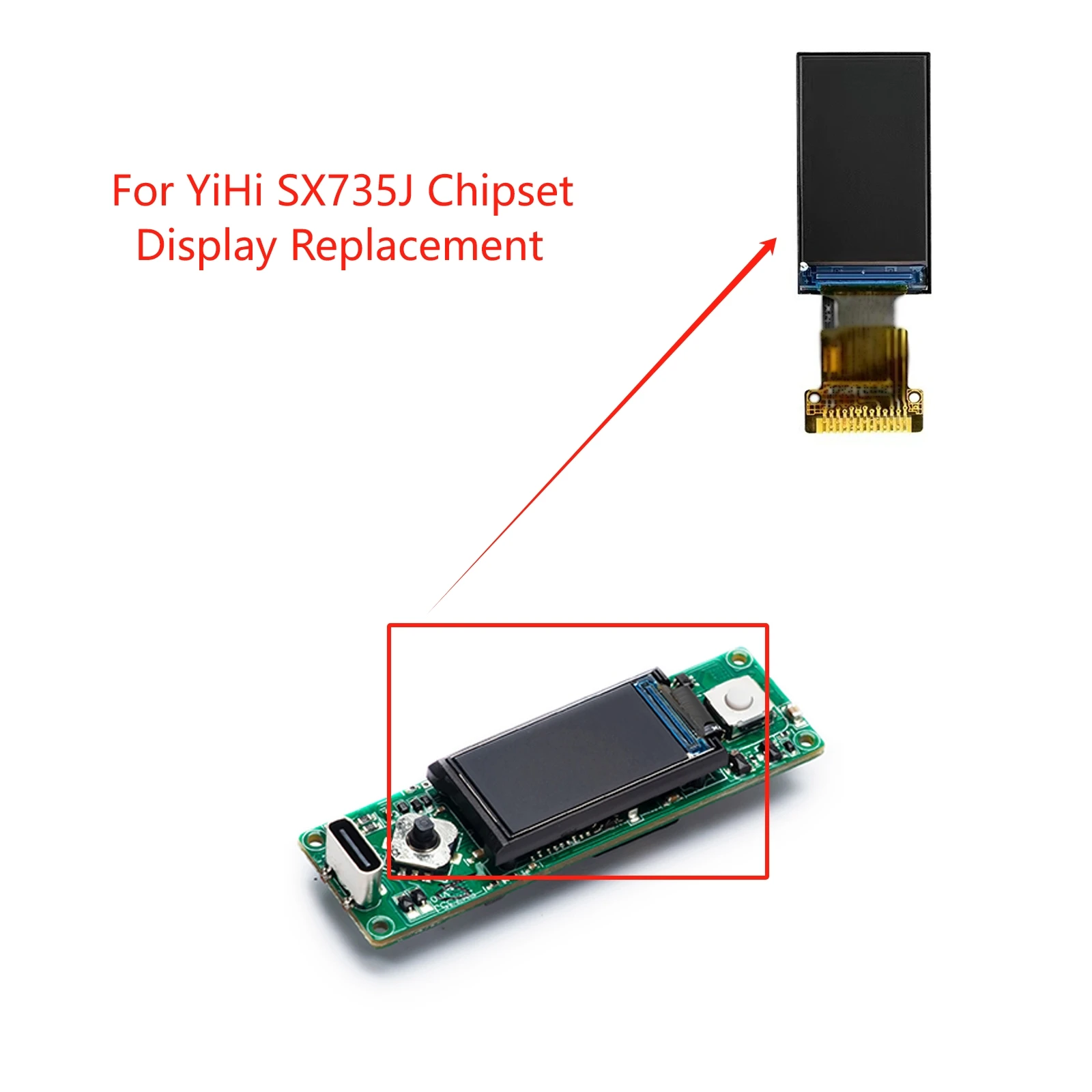 New Original 0.96inch TFT-LCD Display for YiHi SX735J Chipset Display Replacement