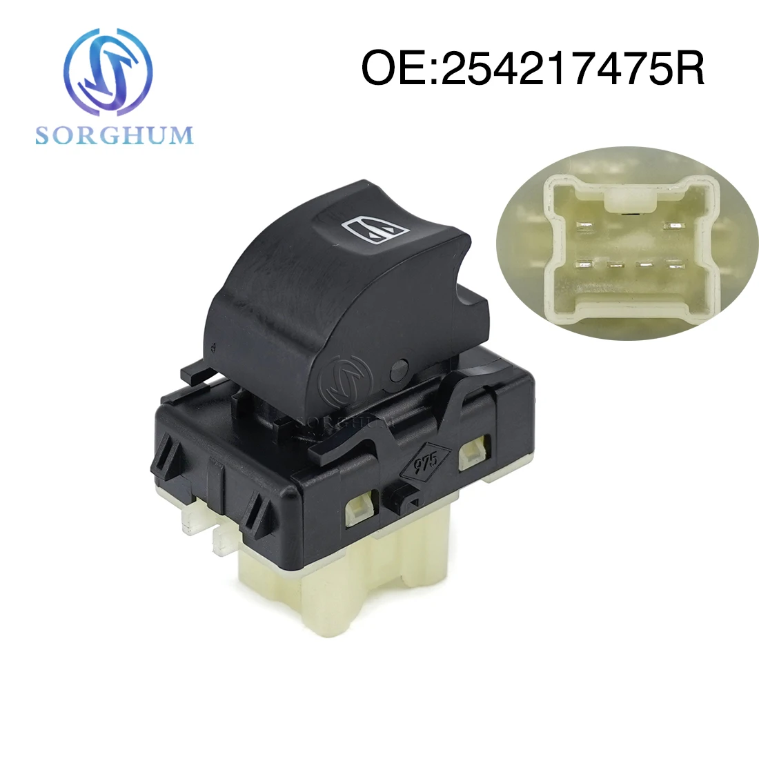 ข้าวฟ่าง Power Master Control สวิทช์ปุ่มเดียวสําหรับ Renault Captur Clio Sandero Dacia Logan Lodgy 254218614 อาร์ 254217475 อาร์