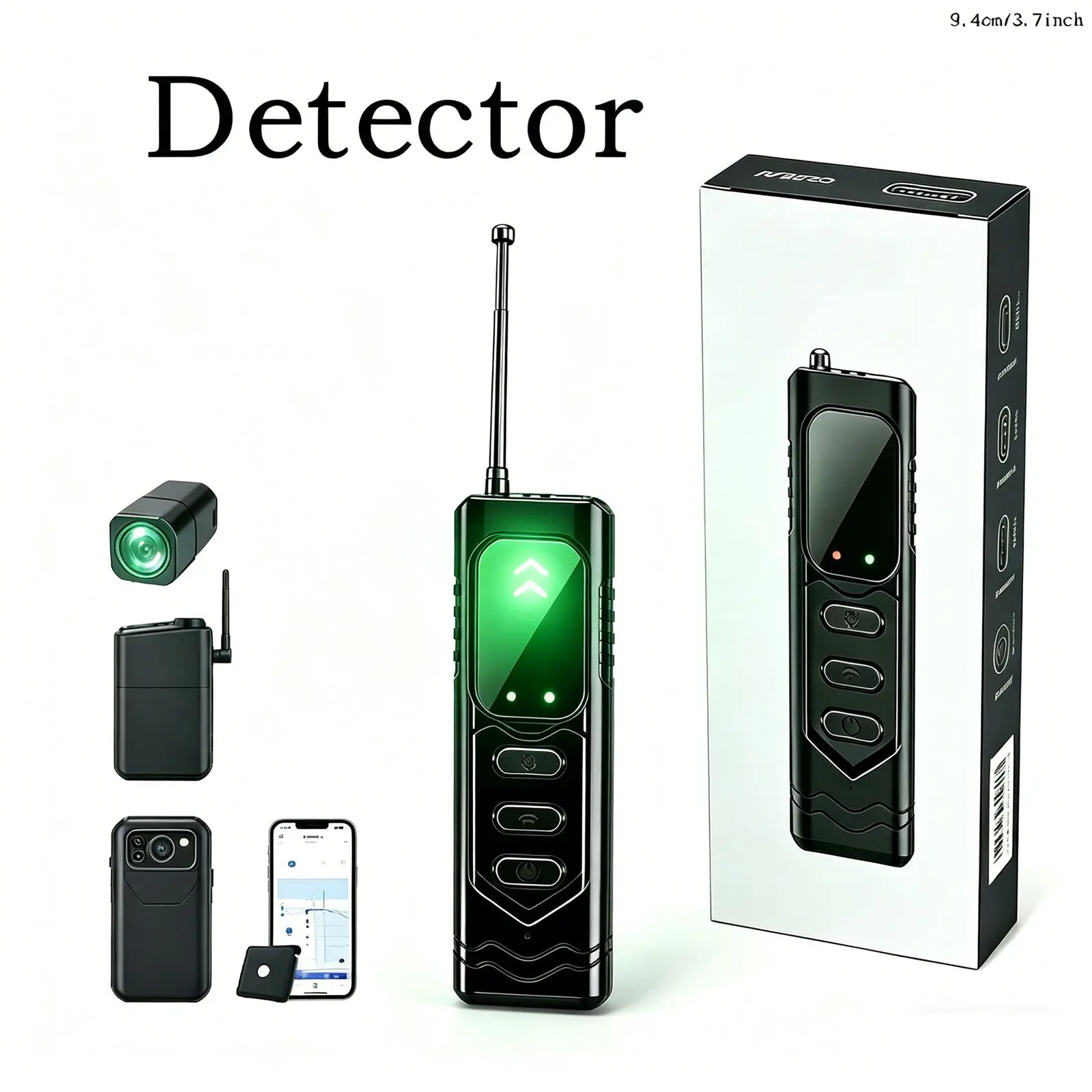 

Детектор скрытых камер и GPS-трекеров BB30 2-в-1 – сканер радиосигналов для защиты конфиденциальности, портативный детектор шпионских камер без ежемесячной платы