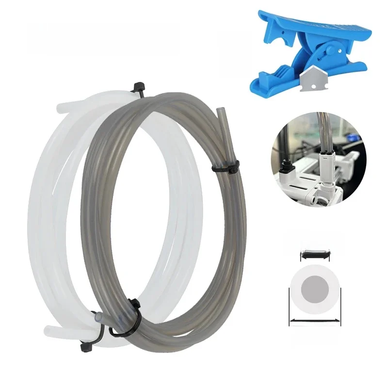 Für Bambu Lab Ptfe Rohr 2,5mm 4mm P1S P1P AMS A1 Mini 3D Drucker Teflonto Rohr X1C Bambulab Ptfe Stecker Weiß Grau AMS LITE