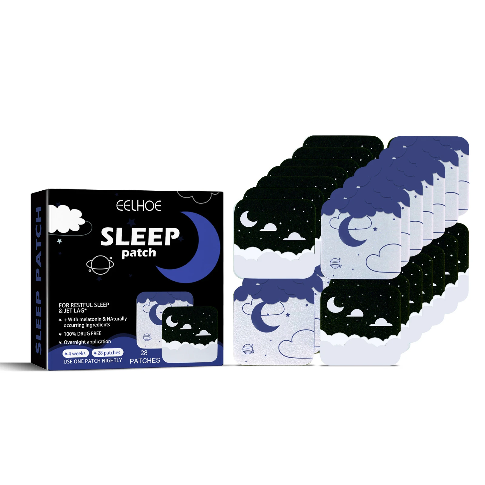 Eelhoe Sleep Aid Patch To Improve Sleep Difficulty Insomnia To Relieve Irritability Anxiety Improve Sleep Quality Sleep Patch