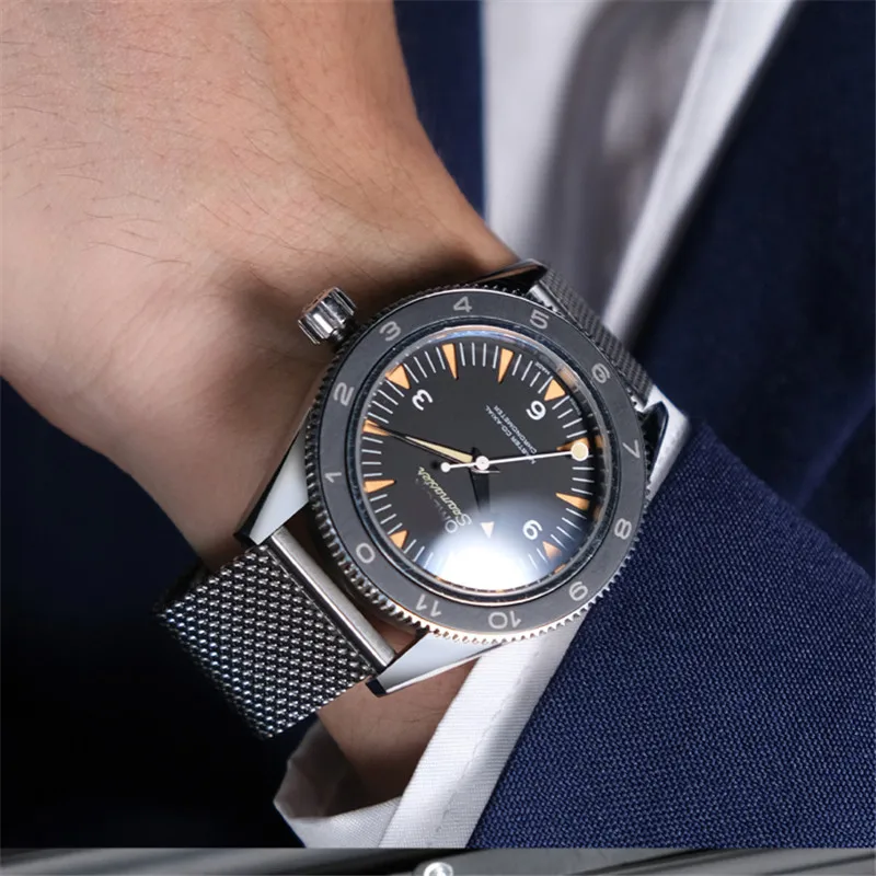 20mm 22mm Stainless Steel Strap For Omega Seamaster 300 Diving 007 Agent Series Business Men\'s Fashion Watch Accessories