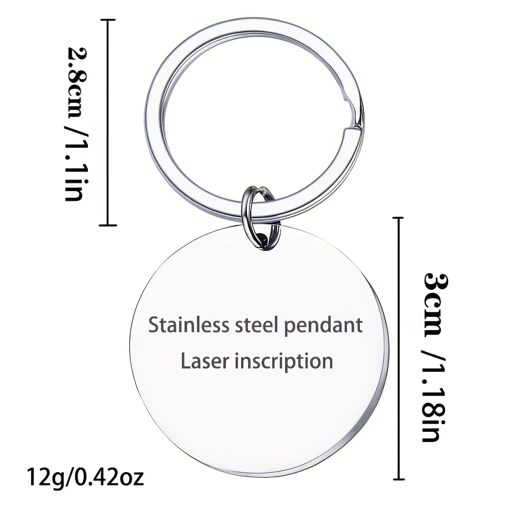 Customized photo keychain with sketch, stainless steel laser-engraved keyring, DIY personalized gift, suitable for pets, couples, family, birthdays, and anniversaries view 3