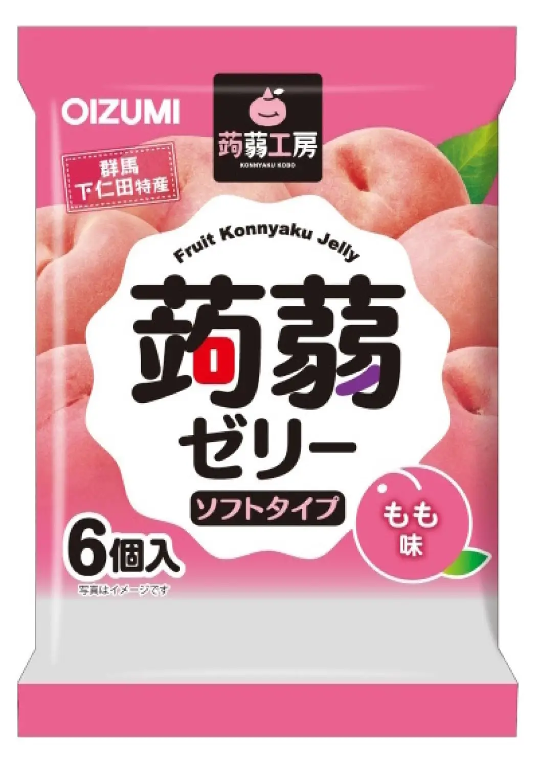 Jelly peach flavor Konjac Kobo, 106g