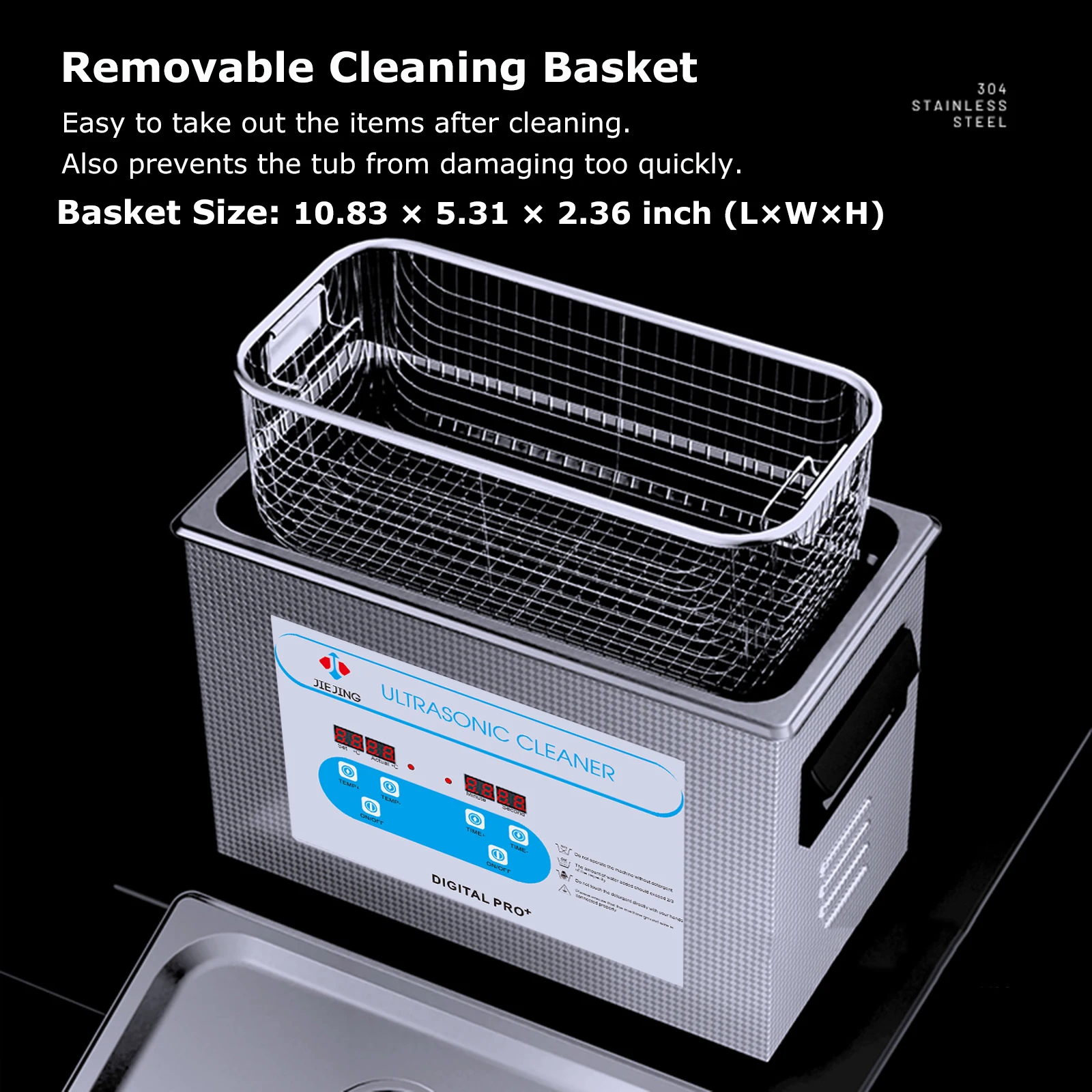 4.5L Ultrasonic Cleaner 40kHz Glasses Cleaner Ultrasonic Jewelry Cleaner with Timer Heated Ultrasonic Cleaning Machine for Parts