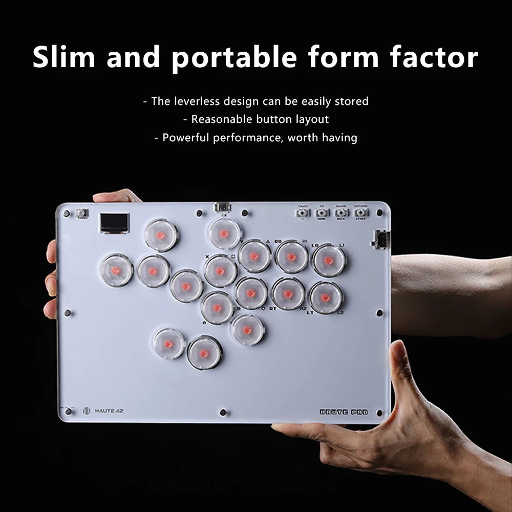 Haute42 Joystick Hitbox Keyboard Arcade Stick Controller dla PS4/PS5/Switch Arcade Hitbox Leverless Controller Fight Sticks PC