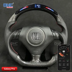 Real Carbon Fiber LED Display Steering Wheel Compatible for Acura