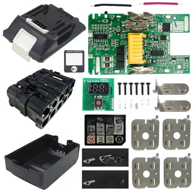 BL1830 Li-Ion Batterij Case Opladen Bescherming Printplaat PCB LED Digitale Indicator Box Voor Makita 18V 6.0Ah Behuizingen Shell - afbeelding 2