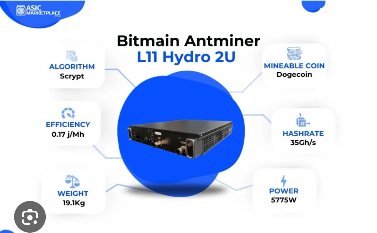 

P. TOP QUALITY BUY 3 GET 2 FREE New Bitmain Antminer L11 Hyd 2U 35Gh/s Asic Doge Litecoin 5775W Scrypt