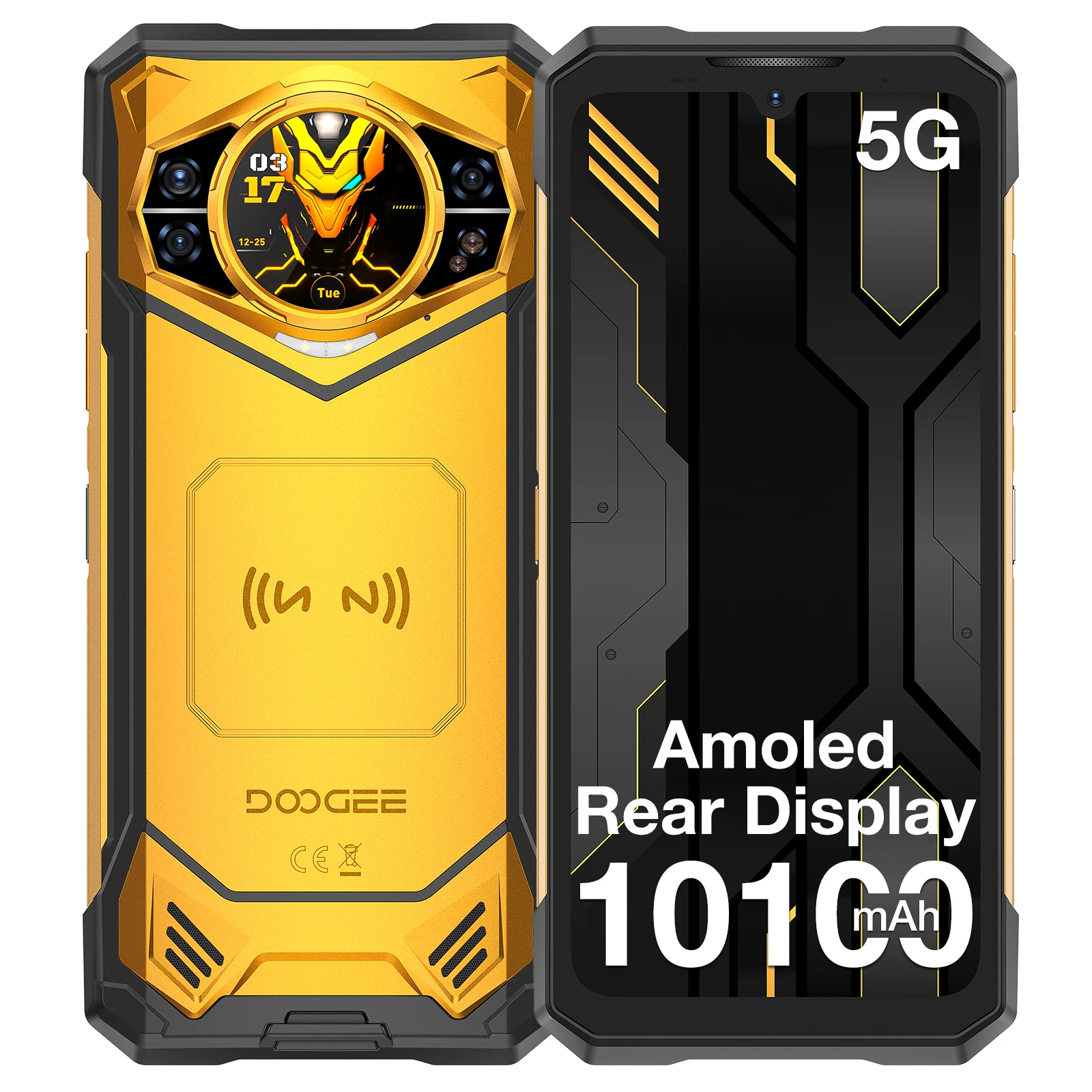 DOOGEE S200 X 5G Robuuste Smartphone 6.72" FHD+120Hz Wereldpremière 12GB 512GB 100MP AI Hoofdcamera 7050 10100mAh Batterij MTK Dimensity