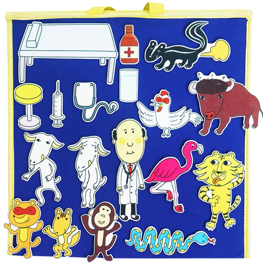 Hello Dr. Anton Felt Story Card Set, Interactive Storytelling Props, Teaching Aid, Early Learning, Back-To-School Essential