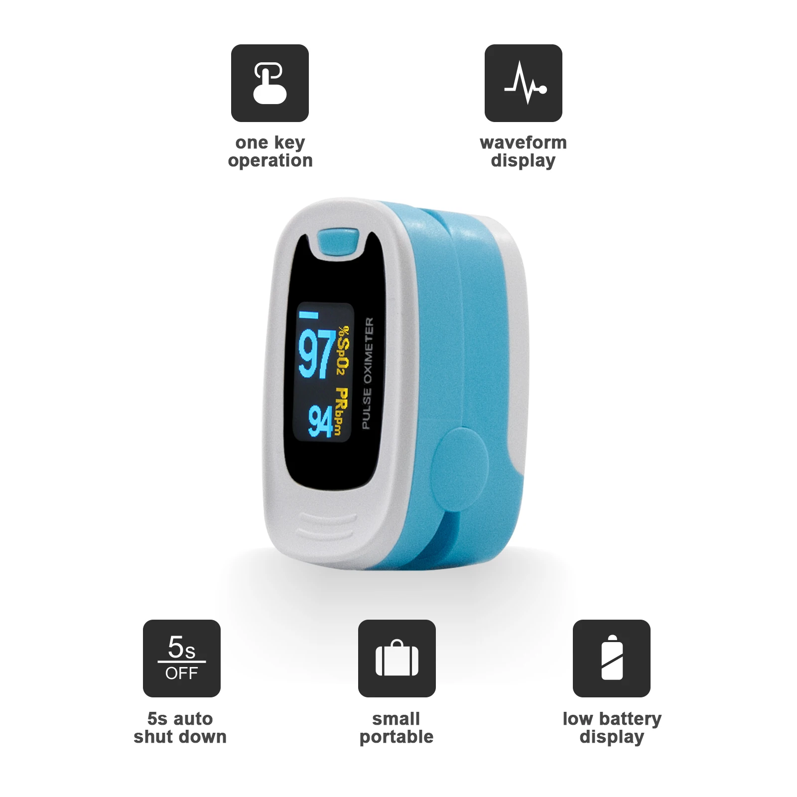 CONTEC Portable Arm Automatic Digital Blood Pressure Monitor FingerTip Pulse Oximeter&Non-Contact Infrared Forehead Thermometer