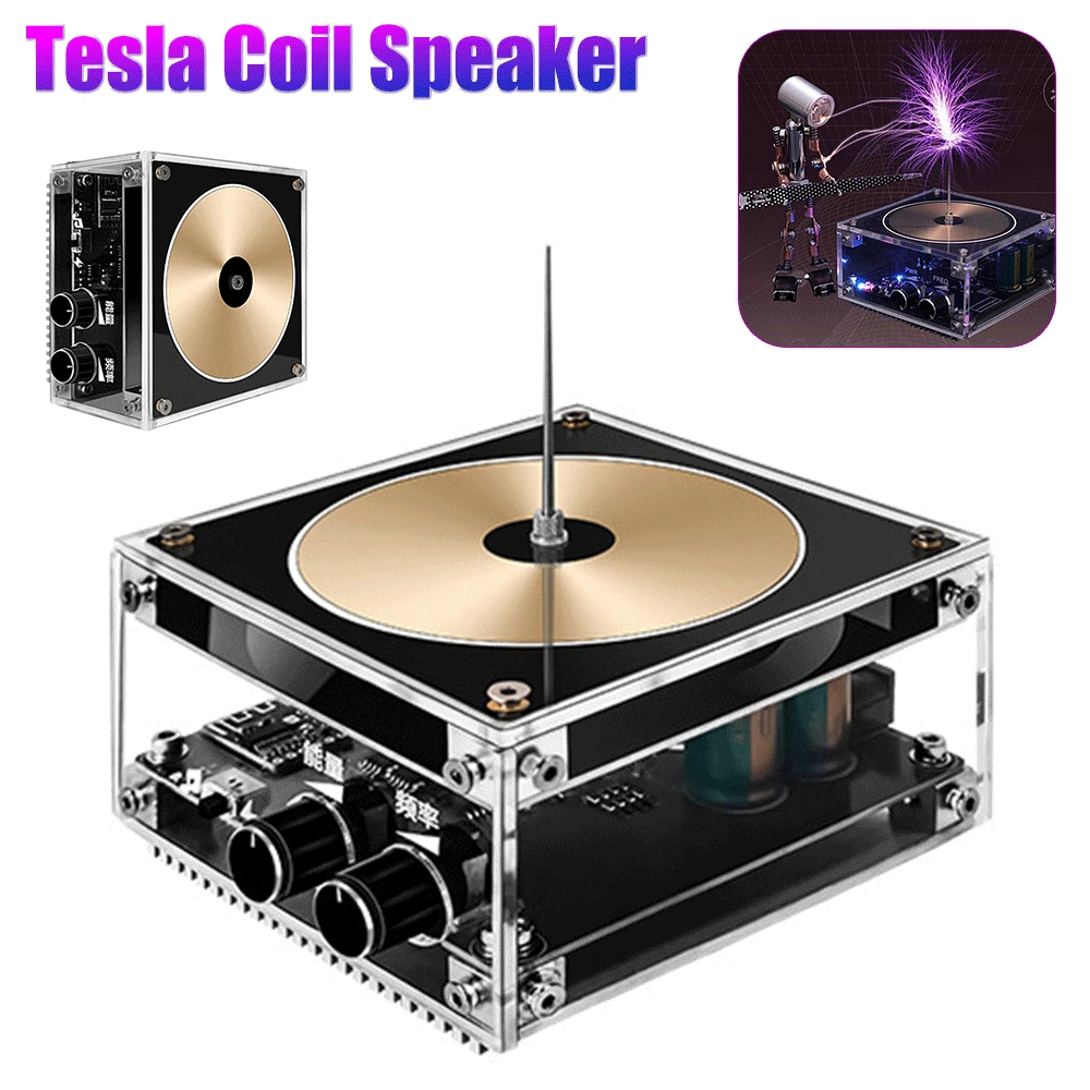 

For Tesla Coil Speaker Bluetooth-compatible Wireless Transmission Lightning Speaker Voltage Pulse Electric Arc Generator Tool