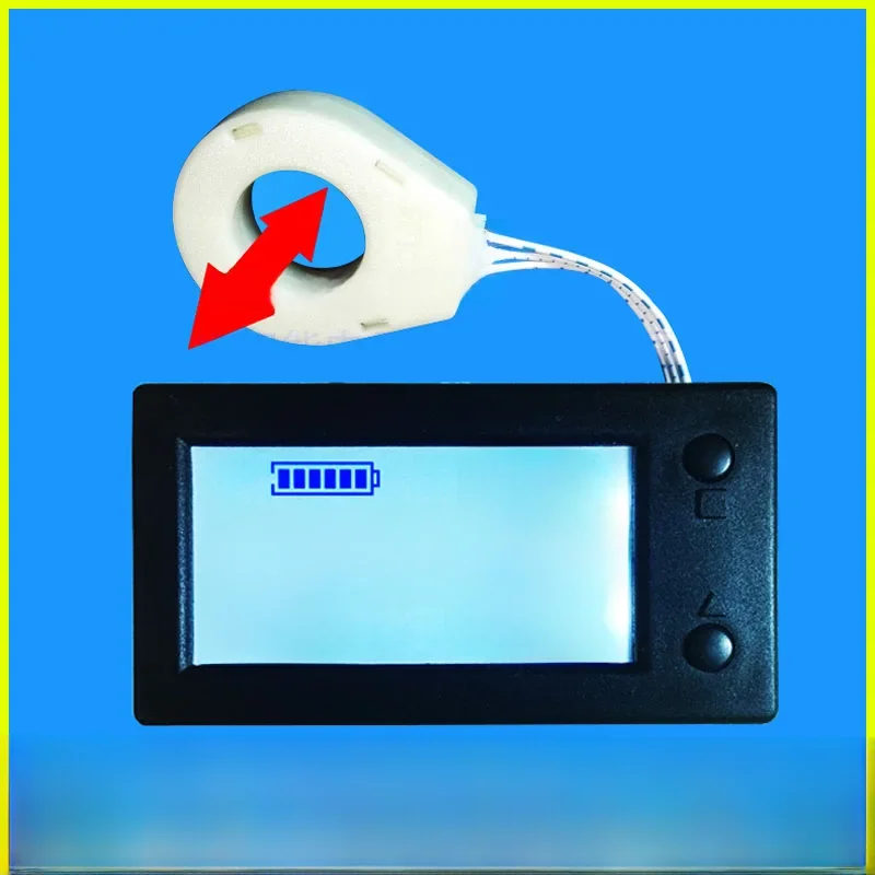 DC 0-300V ± 50A 100A 200A 400A monitorowanie baterii cyfrowy napięcie prądu pojemność mocy woltomierz SOC czujnik halla 12V 24V 36V 48V — zdjęcie 2