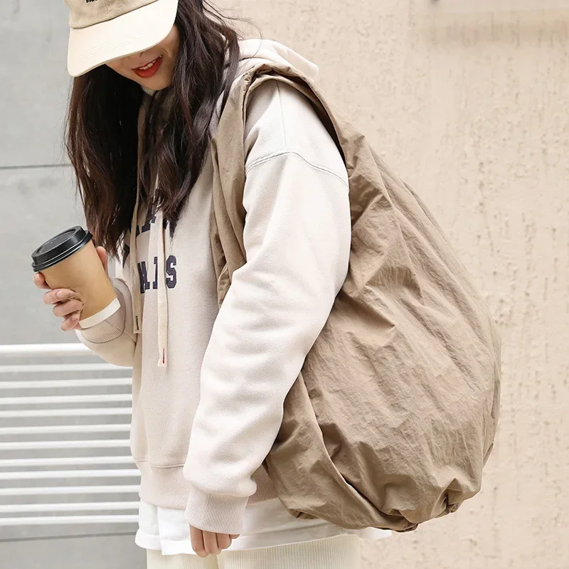 Duże torby na ramię dla kobiet Casual Ruched Women Shoulder Bag Canvas Hobos 2024 Designer Handbags Big Cloud Shopper Purses Clutch — zdjęcie 2