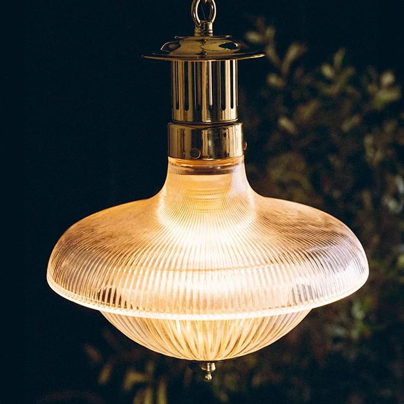 Vintage Industrial LED Pendant Light, Vidro para quarto e cozinha