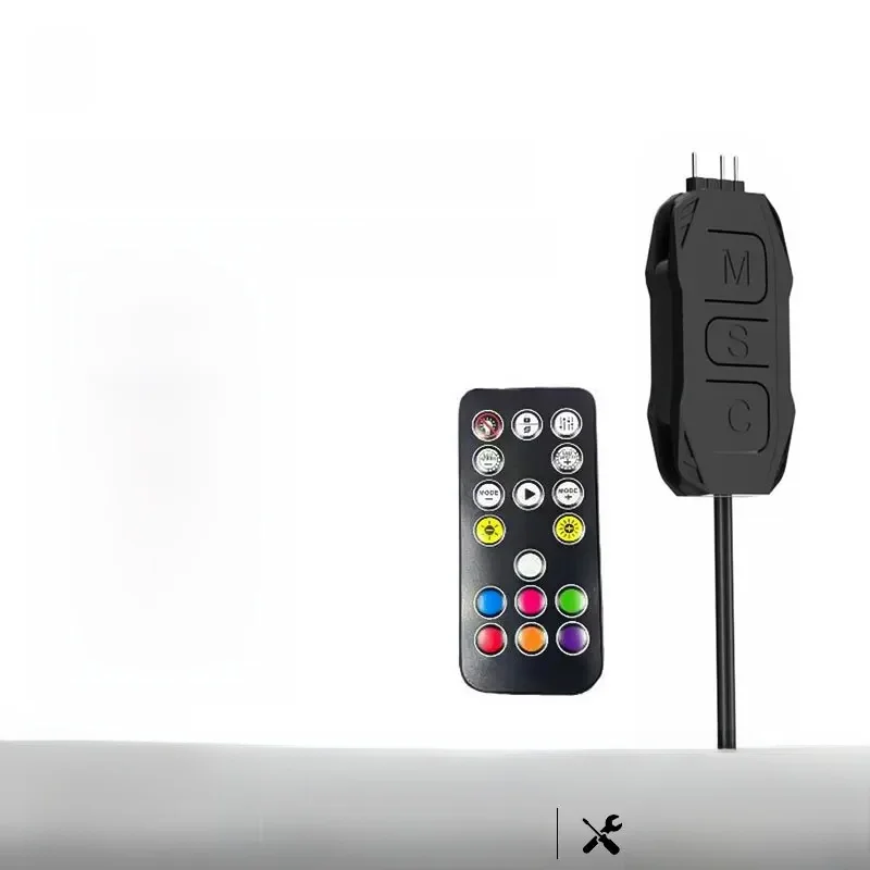 LDPCSJARGBController 5V 3 broches vers SATA alimentation Mini contrôleur RGB Hub 3 broches pour boîtier de processeur d'ordinateur ventilateur frais radiateur de lumière LED