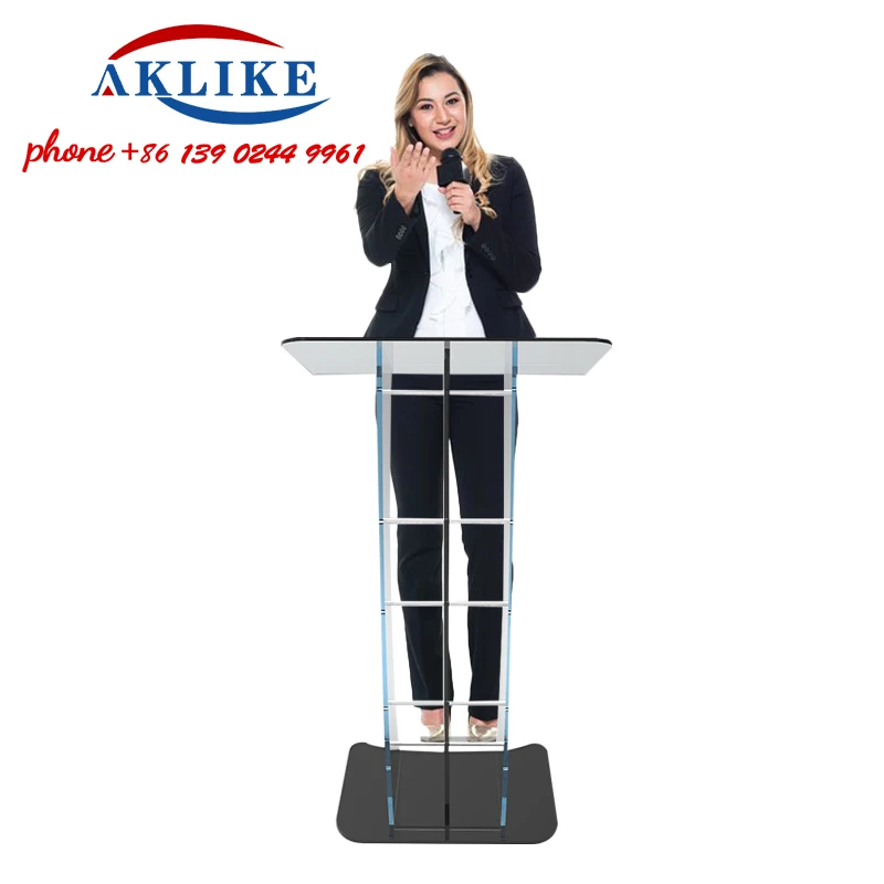 Meeting Room Lectern Lecture Podium Church Pulpit Detachable Acrylic Platform Modern Rostrum Platform Speech Table Free Shipping