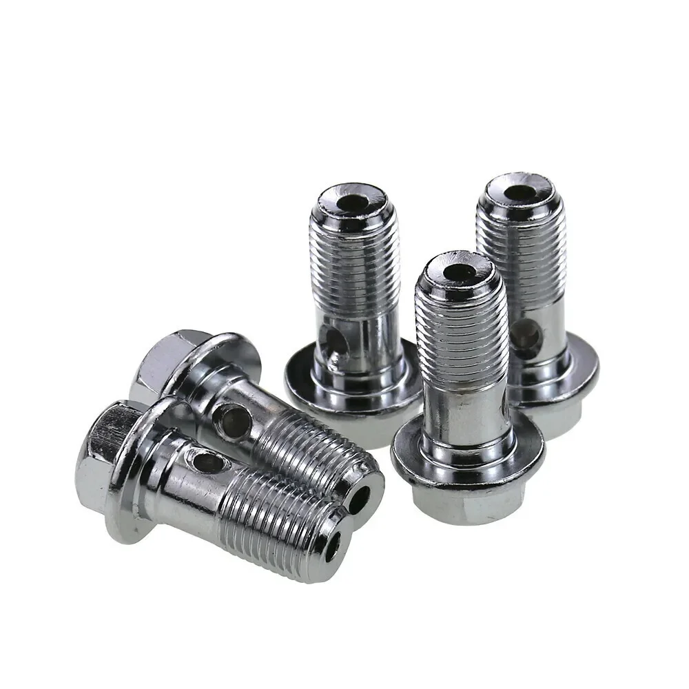 10 sztuk zacisk hamulca motocykla śruby banjo śruby gwoździe M10x1.25mm/1mm do węża hamulcowego pompy hamulcowej Honda Yamaha — zdjęcie 2