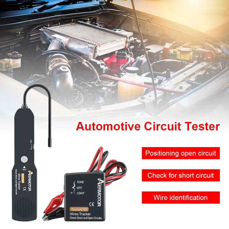 Best Aermotor Automotive Short Tracker Open Finder Wireless Car Circut Detector Tracer OBD2 Car Repair Tool Universal 6-42V DC