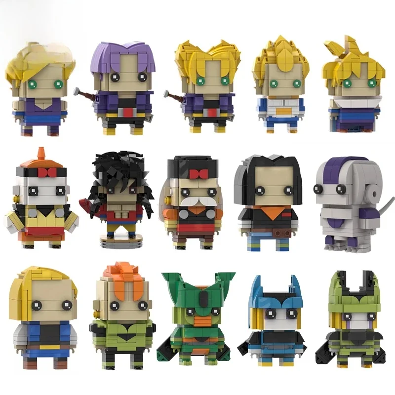 Bricklink Ideas MOC Anime Figures Seven Dragons Pearl Z Super Warrior Bricks Sets Building Blocks Kid Toys Christmas Gift