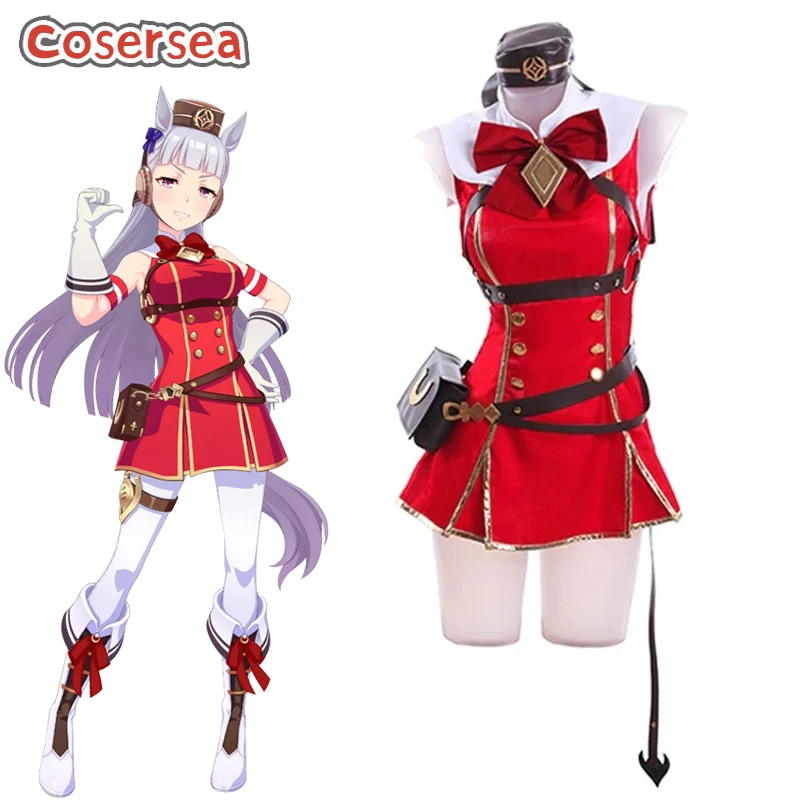 

Cosersea Gold Ship Cosplay Costume Game Uma musume: Pretty Derby Gold Ship Treasure Academy Women Dress Halloween Outfit Fullset
