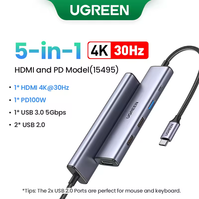 UGREEN Dual HDMI USB-C HUB 8K 4K HDMI Adapter 10 in 1 Splitter with RJ45 USB3.0 PD 100W Dock for MacBook Pro Air Laptop USB HUB - Image 12