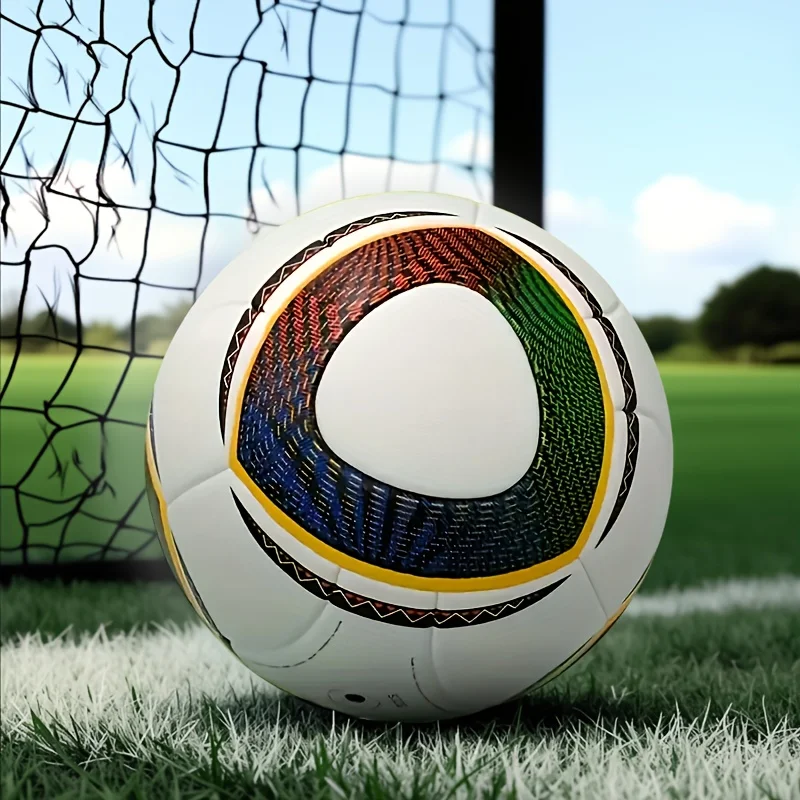 Bola Sepak 2010 Ukuran Standar 5 Bahan PU Berkualitas Tinggi Pertandingan Olahraga Tim Luar Ruangan Rumput Pertandingan Sepak Bola Tanpa Jahitan Latihan Futbol