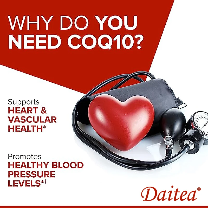 Daitea Coenzyme Q10 - a stable, highly absorbable form - supports energy production and promotes overall health.