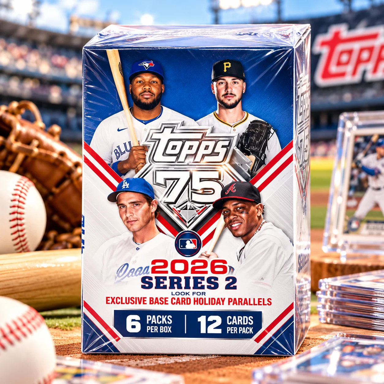 2026 Topps Series 2 Baseball Blaster Box – 72 Cards Total, 6 Packs Per Box, 12 Cards Per Pack, Factory Sealed Baseball Trading Card Collection, Premium Sports Cards for Hobby Collectors, Card Opening & Gift Giving