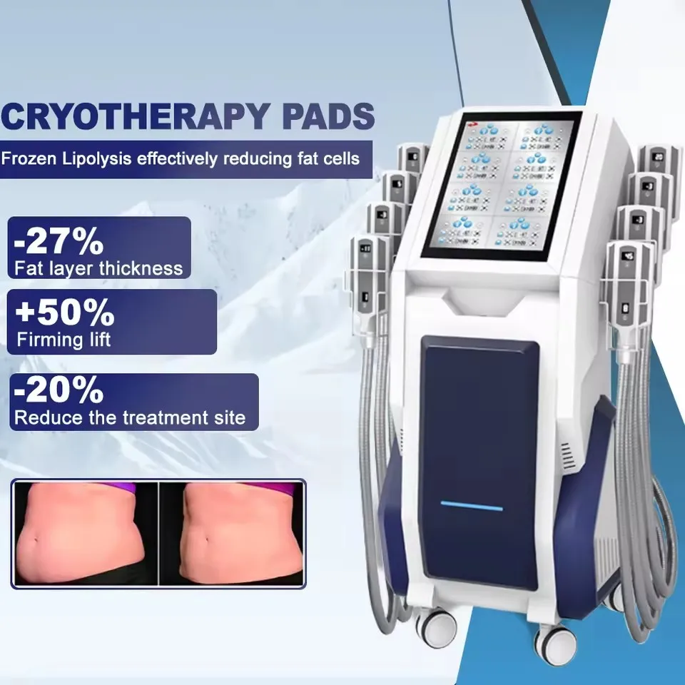 Cellulite Body Slimming Machine Fat Freeze labubu Contouring 8 Plates Freezing Machine Vertical Cryolipolysis Device Machine