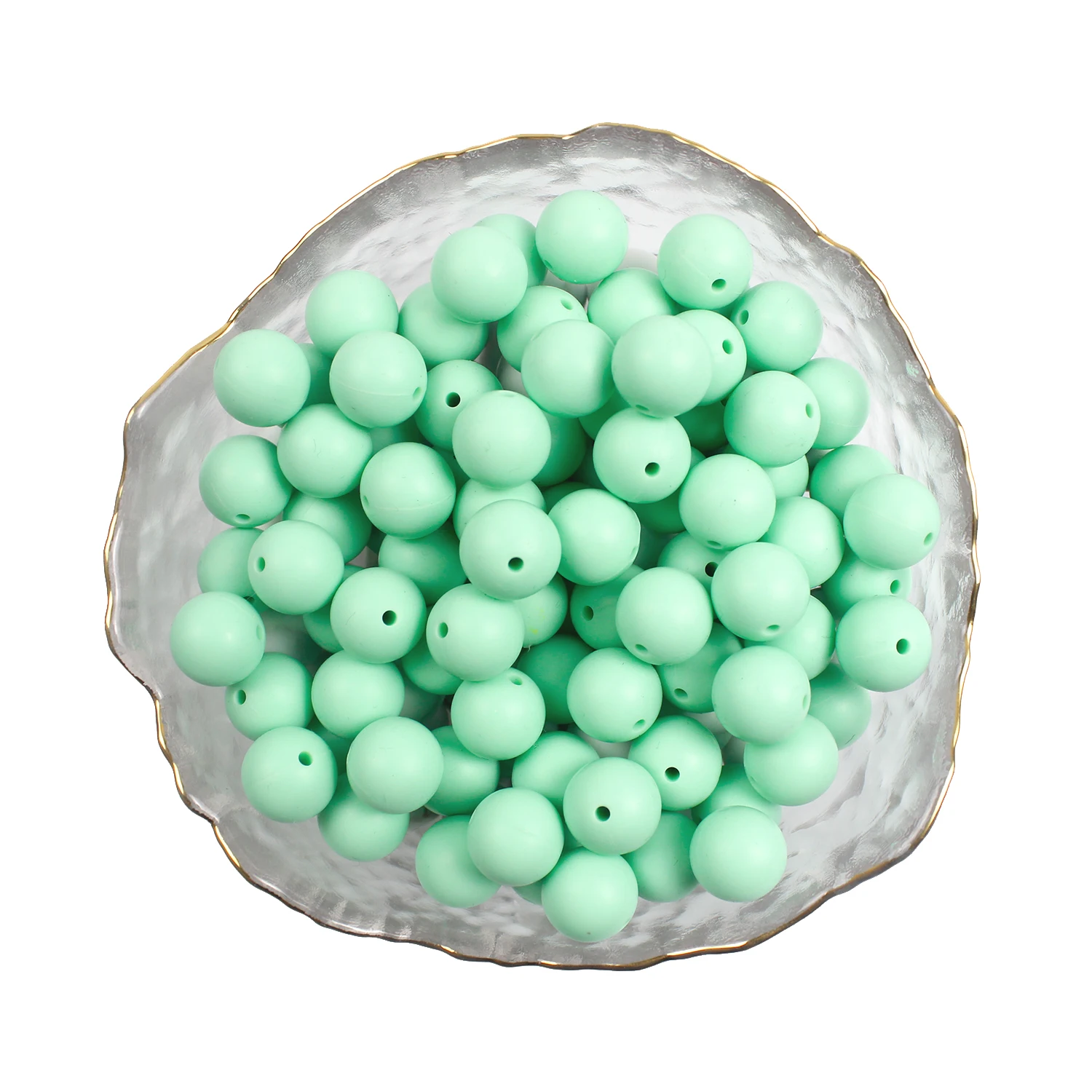 50-pack 15mm Bulk Mix of Silicone Beads, Wholesale Silicone Beads Silicone Beads Safe Food Grade Fashion Bead Round loose beads