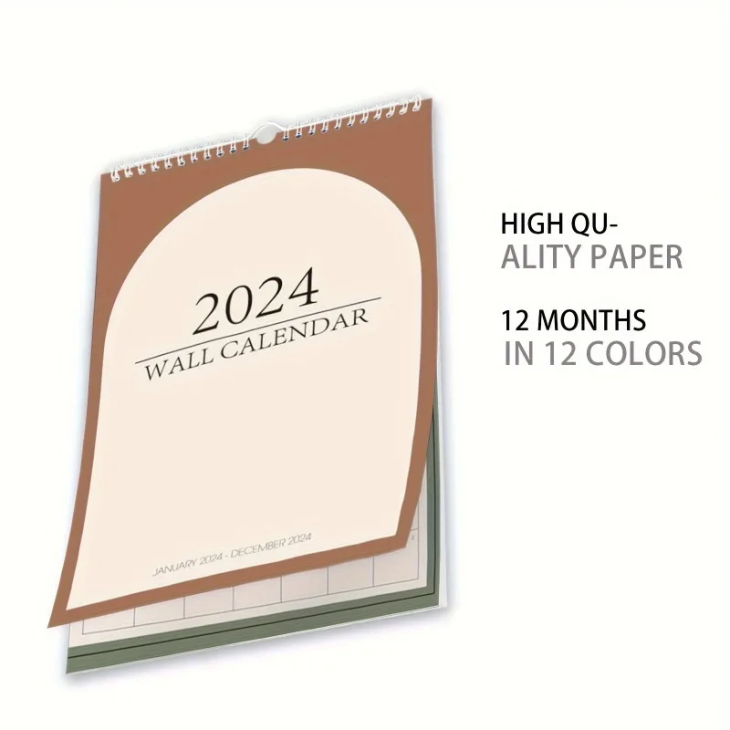 2024 Minimalistic Wall Calendar and Monthly Planner - perfect for organizing your schedule, goals and holidays