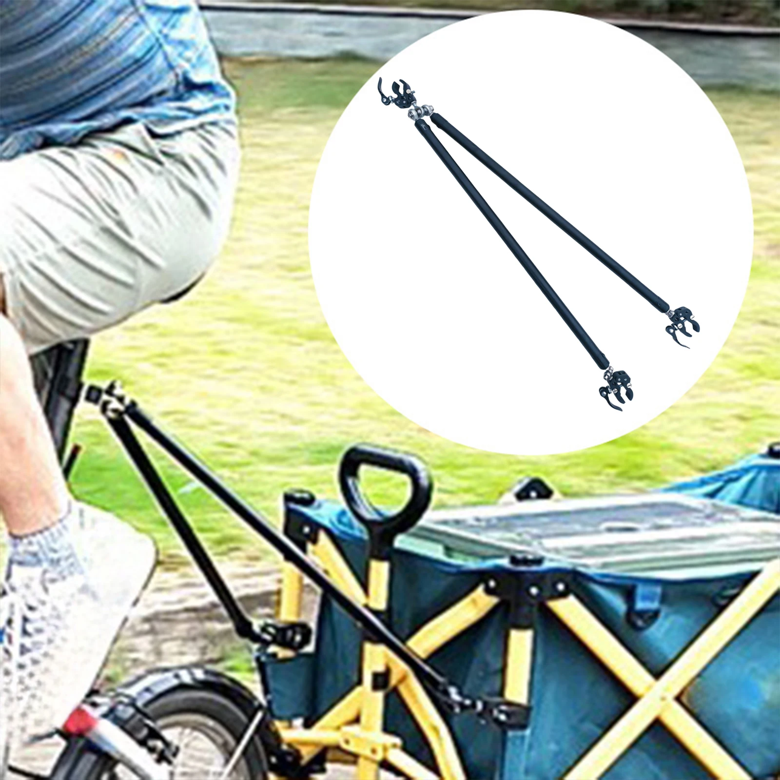 

Bike Cargo Trailer Portable Hardware Bicycle Trailer Rod Supplies Replacement for Traveling Camping Folding Bicycle Road Bike
