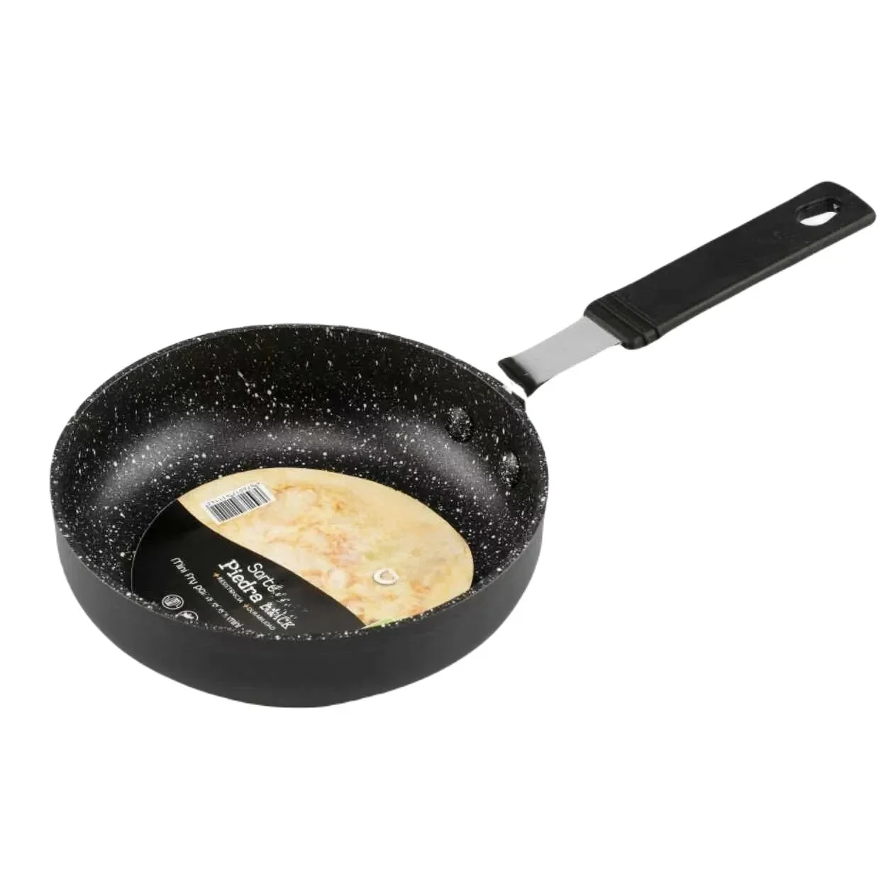 Sarten mini piedra preto para huevo frito induccion gás vitroceramica cocina 14 cm