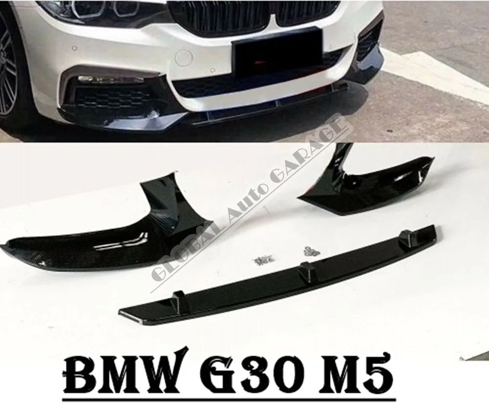 

For Bmw G30 M5 Front Bumper Attachment Lip 2010-2020 Piano Glossy Black Splitter Diffuser Universal Spoiler Bumper